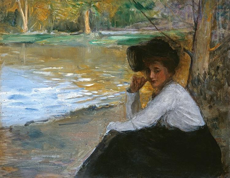 Dáma v parku - 1899