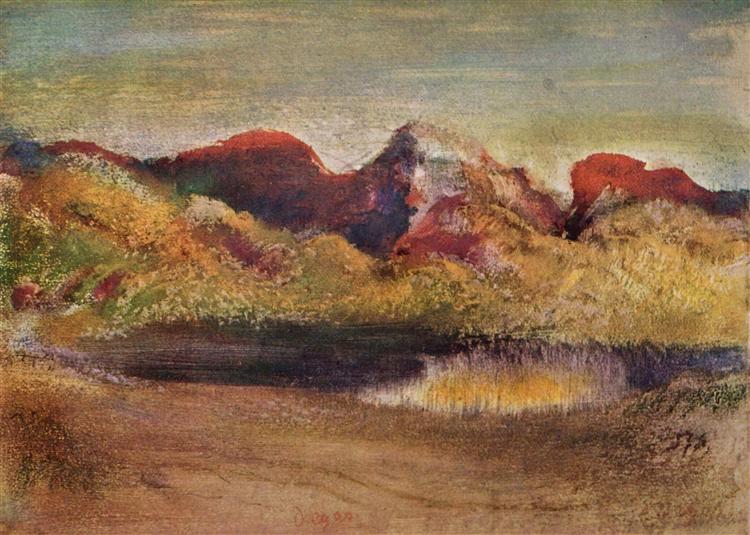 Lac et montagnes - 1893