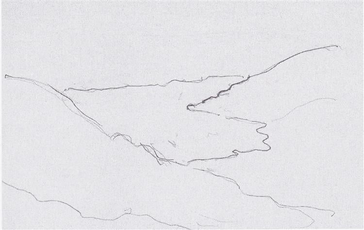 Jezioro Thun z drogi do tablicy Schygen - 1908