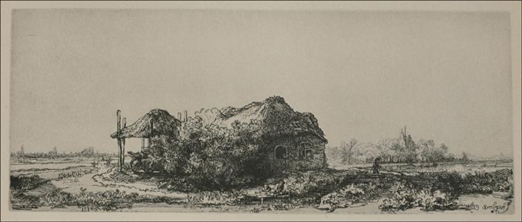 Paysage avec canal et cygne - 1650