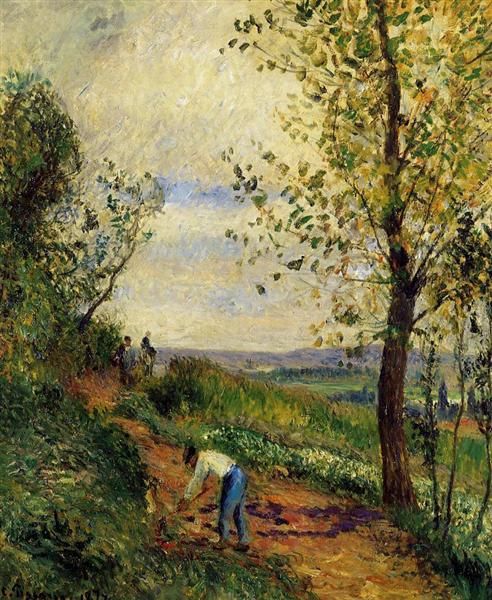 Landschap met een cavando -man - 1877
