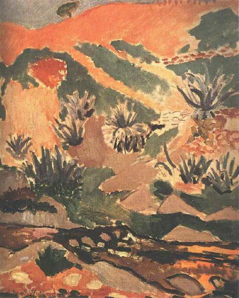 Paysage avec ruisseau (Ruisseau avec aloès) 1907