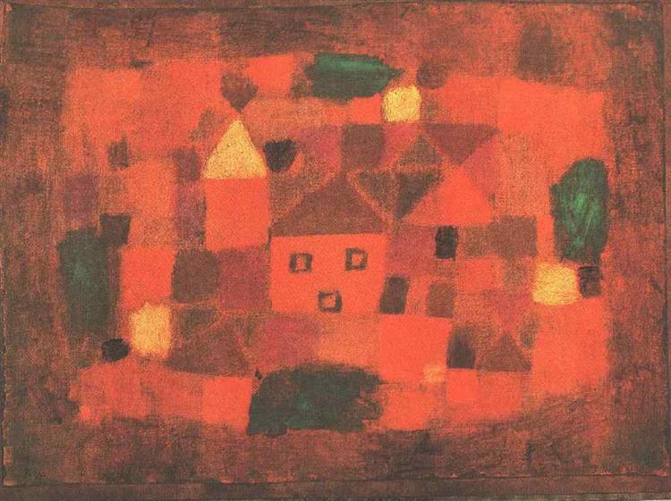 Landschap met zonsondergang - 1923
