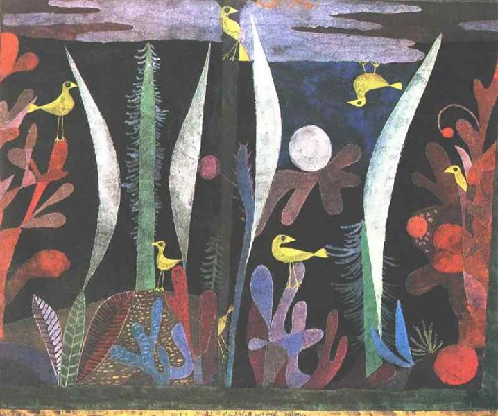 Landschap met gele vogels - 1923