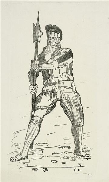 Landsknecht עם Alabarda - 1897