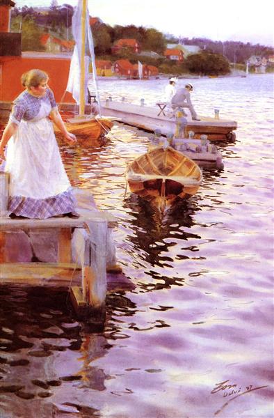De plons van de golven - 1887
