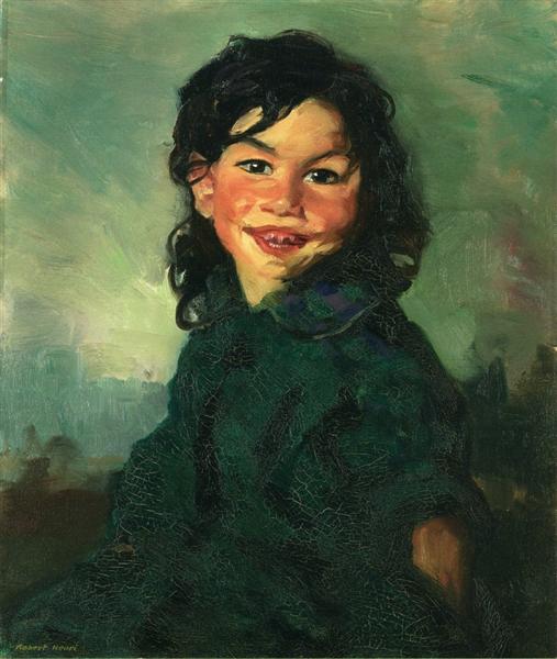Zigeuner Mädchen lachen - 1915
