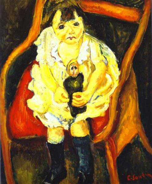 Dívka s panenkou - 1919