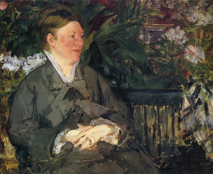 Konservatuarda Madam Manet - 1879
