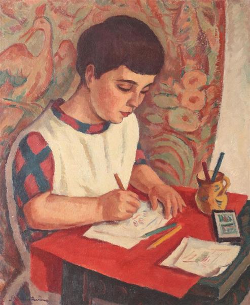 Margareta Drawing (Mädchen des Autors) - 1927