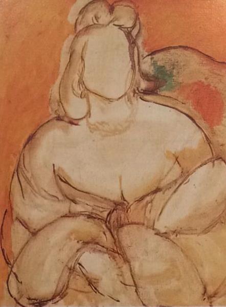 Michaela on yellow background 1943