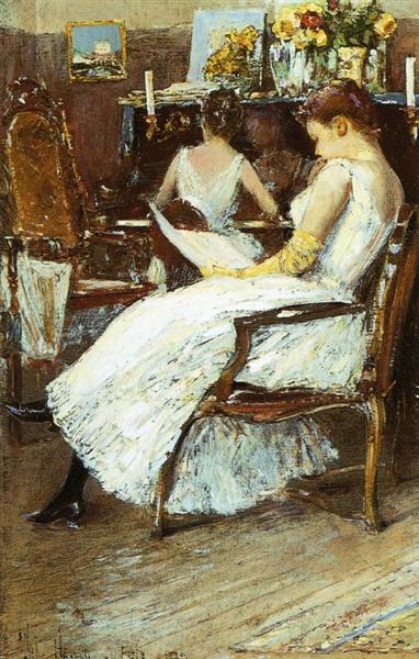 Sra. Hassam e sua irmã - 1889