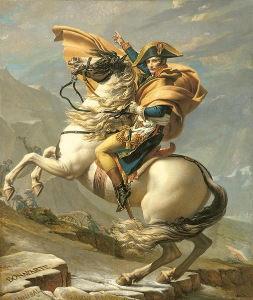 Napoléon traversant les Alpes à travers le Paso de San Bernardo - 20 mai 1800-1801