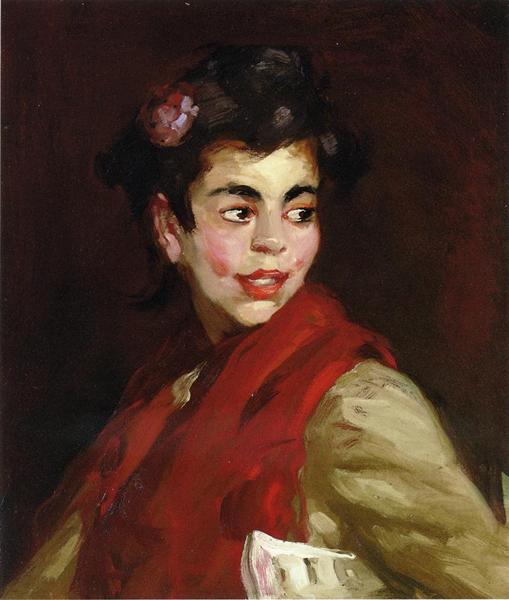 Prodavačka novin - Madrid - Španělsko - 1910