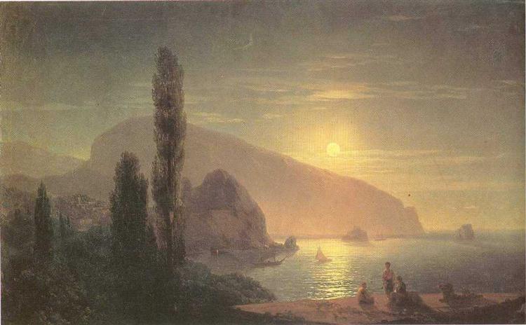 Kırım Vista de Ayu'da Gece -Dag - 1859