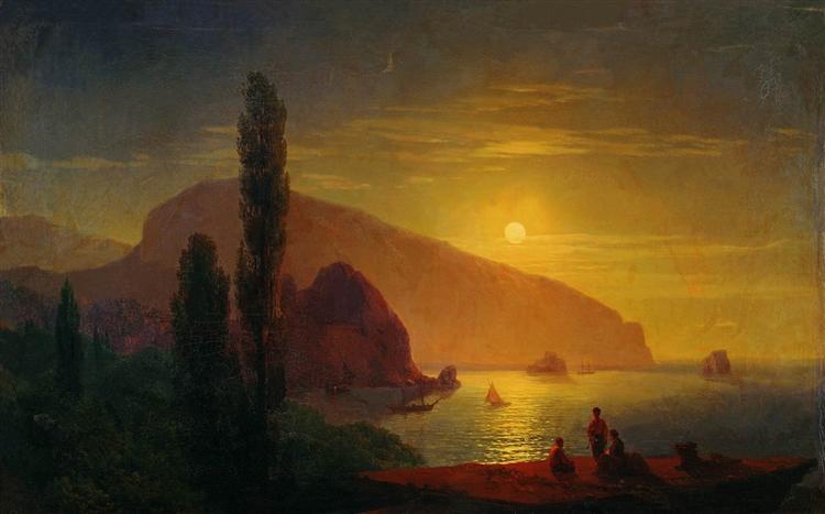 Kırım'da gece. Ayu -Dag Görünümü - 1850