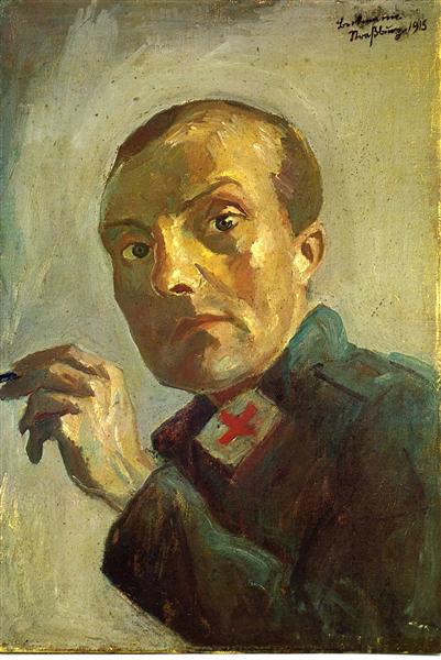Self -Portrait jako zdravotní sestra - 1915