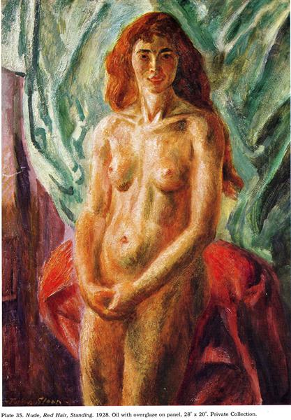 Nude - Capelli rossi - Stand - 1928