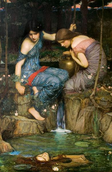 Nymfer finder Orpheus hoved - 1900