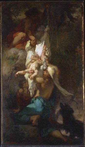 Oedipus alas puun kanssa - 1847