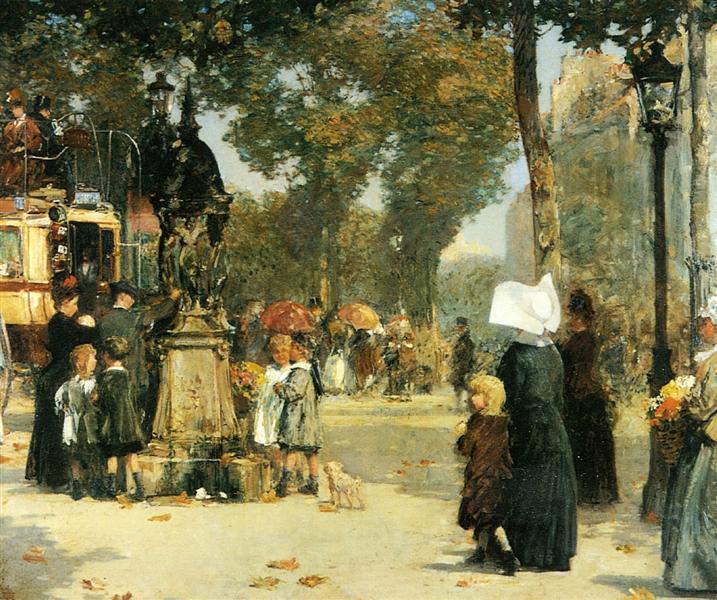 Paris Street Szene - 1887