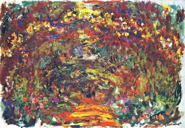 Veien under gitteret i Rosas - Giverny - 1922