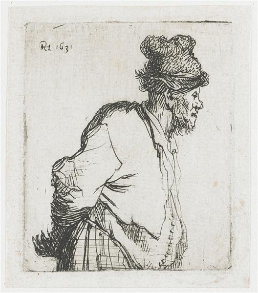 Camponês com as mãos atrás das costas - 1631