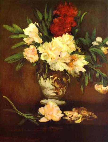 Peonia in einer Vase - 1864