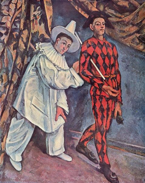 Pierrot og Arlequín (Mardi Gras) - 1888