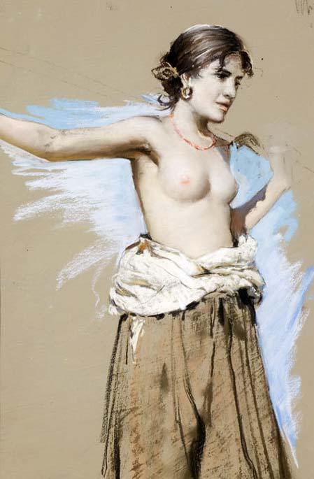 pintura Abruzos Campesinos - Francesco Paolo Michetti