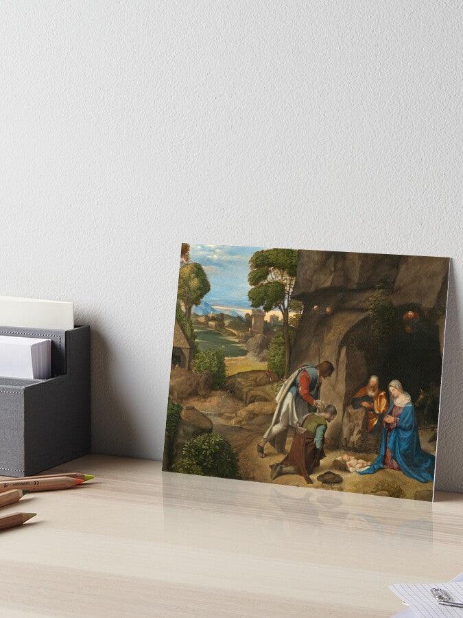 pintura Adoración de los Pastores – Giorgione