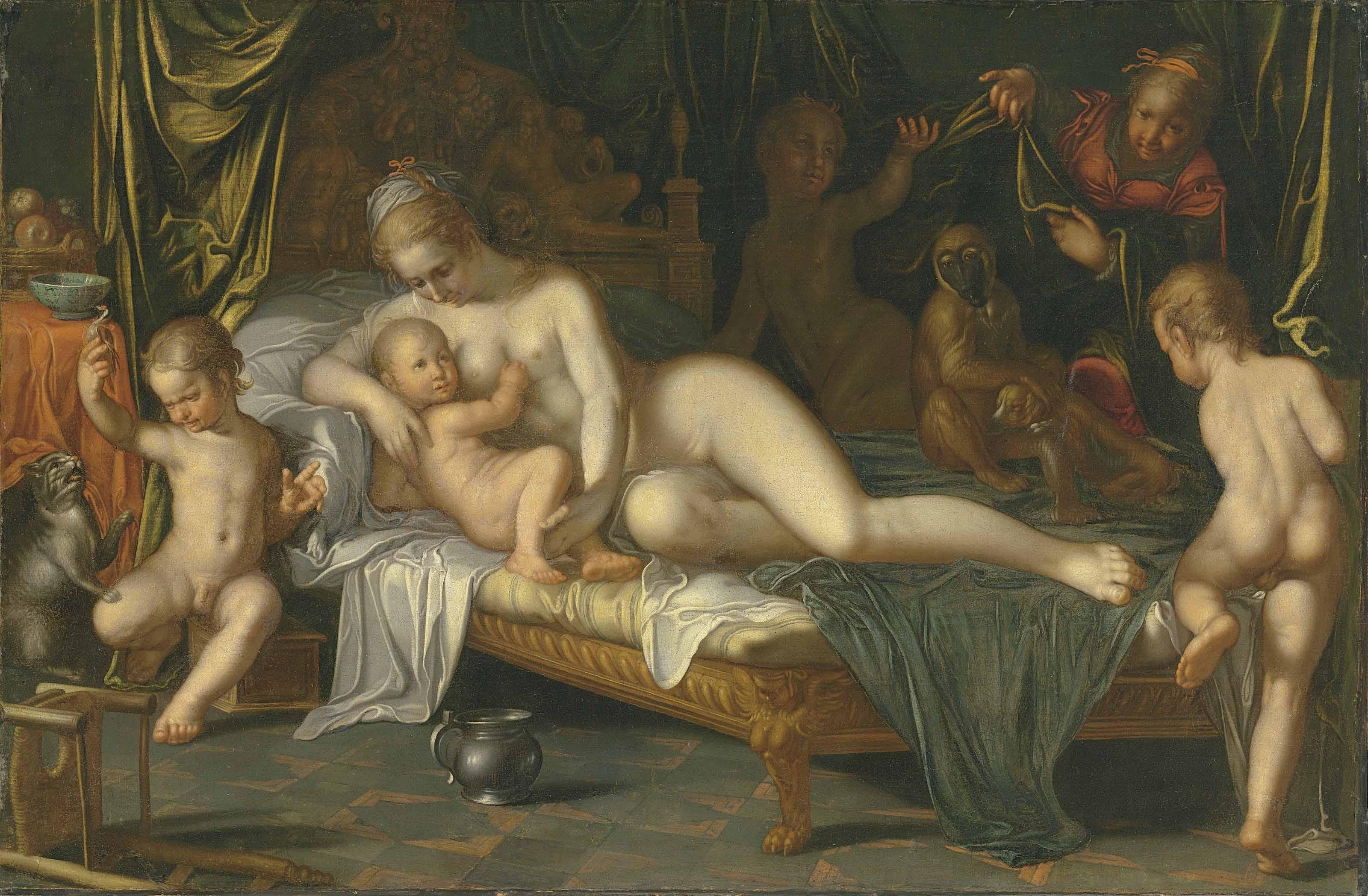 pintura Alegoría Del Amor - Peter Wtewael