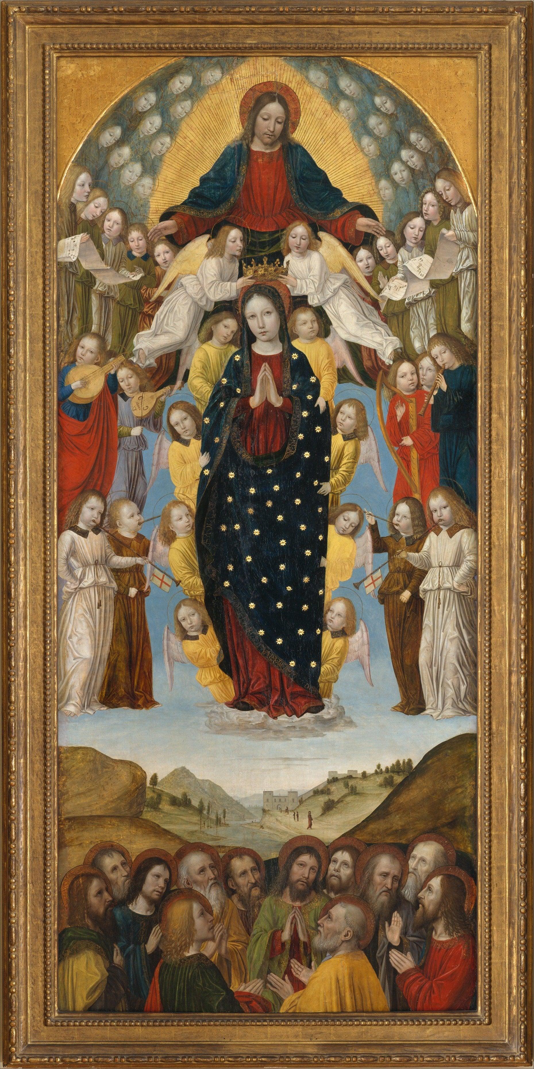 pintura Asunción De La Virgen - Ambrogio Borgognone