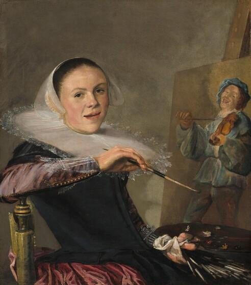 pintura Autorretrato - Judith Leyster