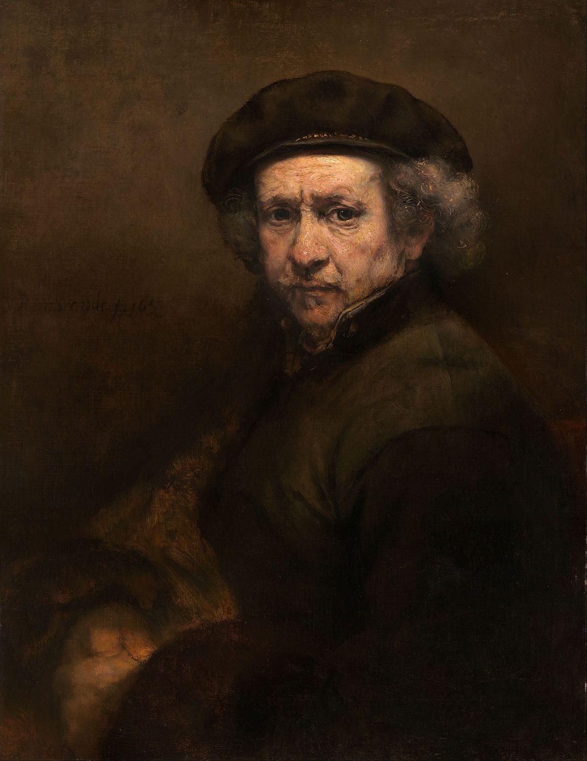 pintura Autorretrato - Rembrandt