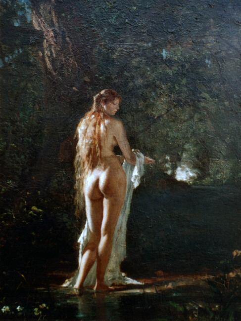 pintura Baigneuse - Paul Merwart