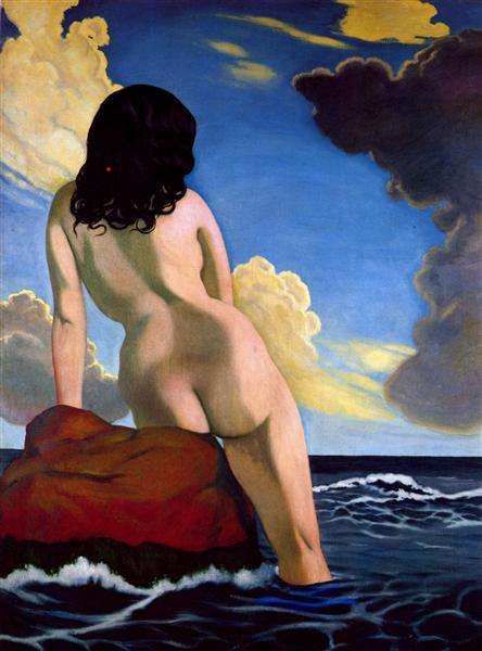 pintura Bañista, Cielo Tormentoso - Felix Vallotton