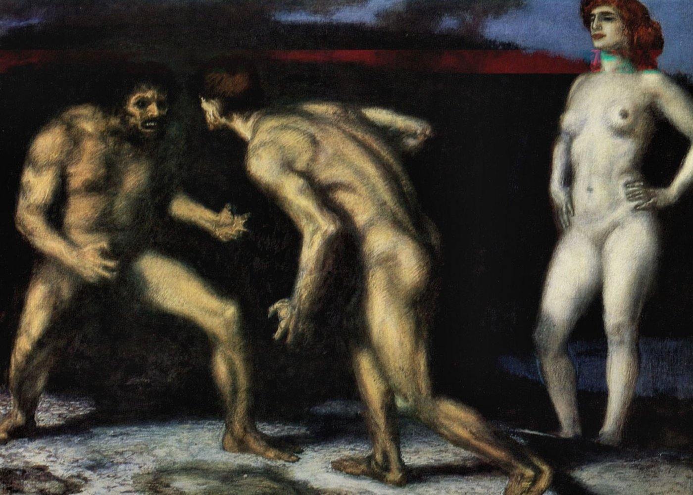pintura Batalla Por Una Mujer - Franz Stuck
