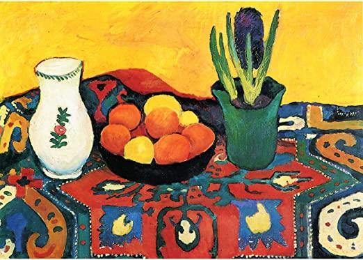 pintura Bodegón Alfombra Jacintos - August Macke