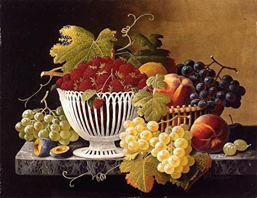 pintura Bodegón Con Cesta De Fresas - Severin Roesen