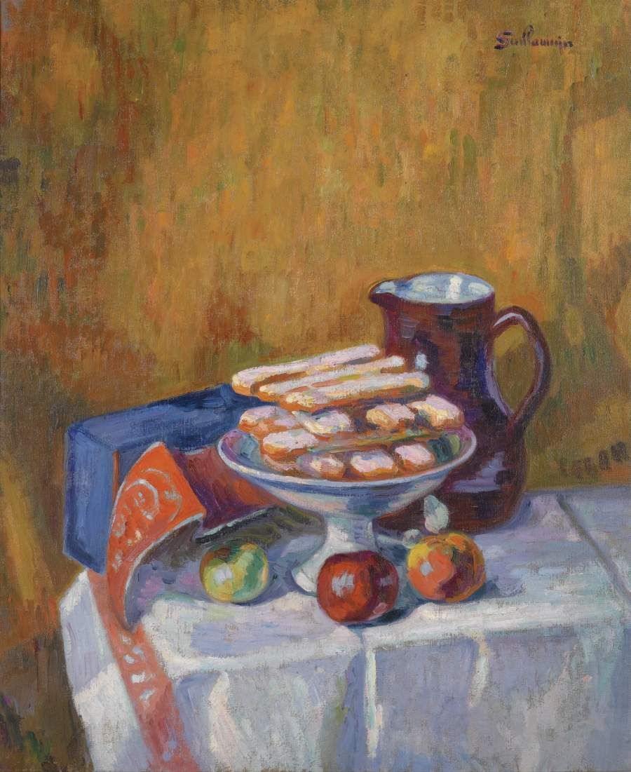 pintura Bodegón Con Galletas - Armand Guillaumin