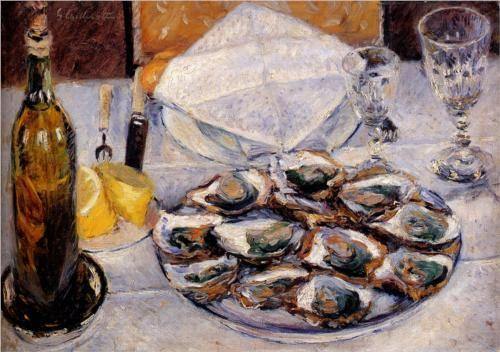 pintura Bodegón Con Ostras - Gustave Caillebotte