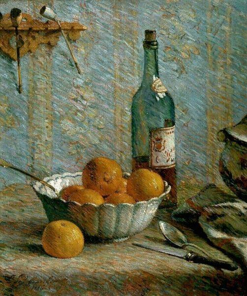 pintura Bodegón Con Tazón Y Fruta - Emile Schuffenecker