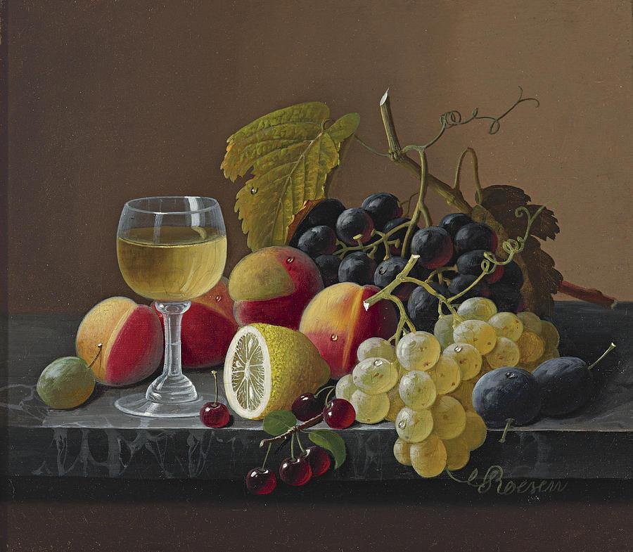 pintura Bodegón De Frutas Con Limón - Severin Roesen