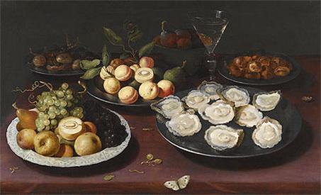 pintura Bodegón De Frutas Y Un Plato De Ostras - Osias Beert