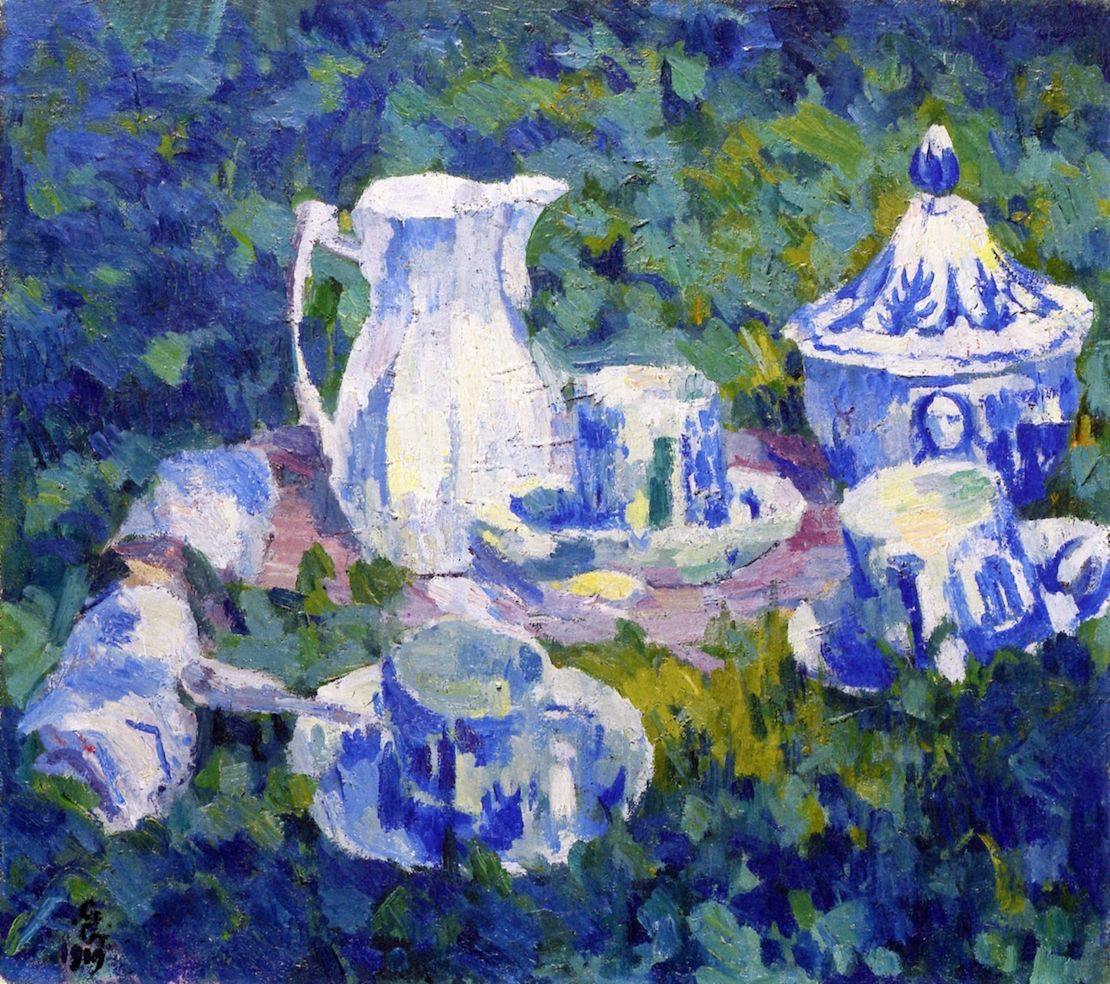 pintura Bodegón En El Jardín - Giovanni Giacometti