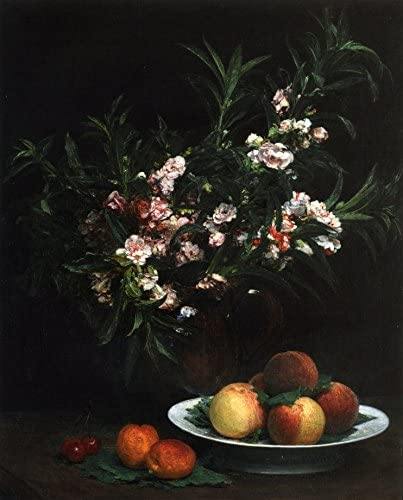pintura Bodegón, Impatiens, Duraznos Y Albaricoques - Henri Fantin-Latour