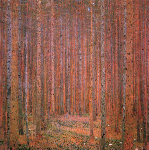 pintura Bosque De Abetos I - Gustav Klimt