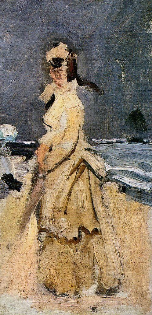 pintura Camille En La Playa - Claude Monet