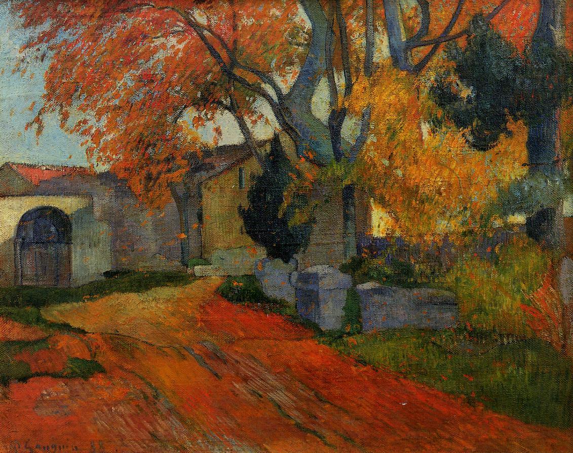 pintura Carril En Alchamps, Arles - Paul Gauguin